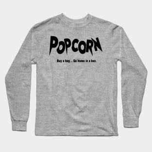 Popcorn - "Classic Logo" HORROR MOVIE NostaljunkPod Long Sleeve T-Shirt